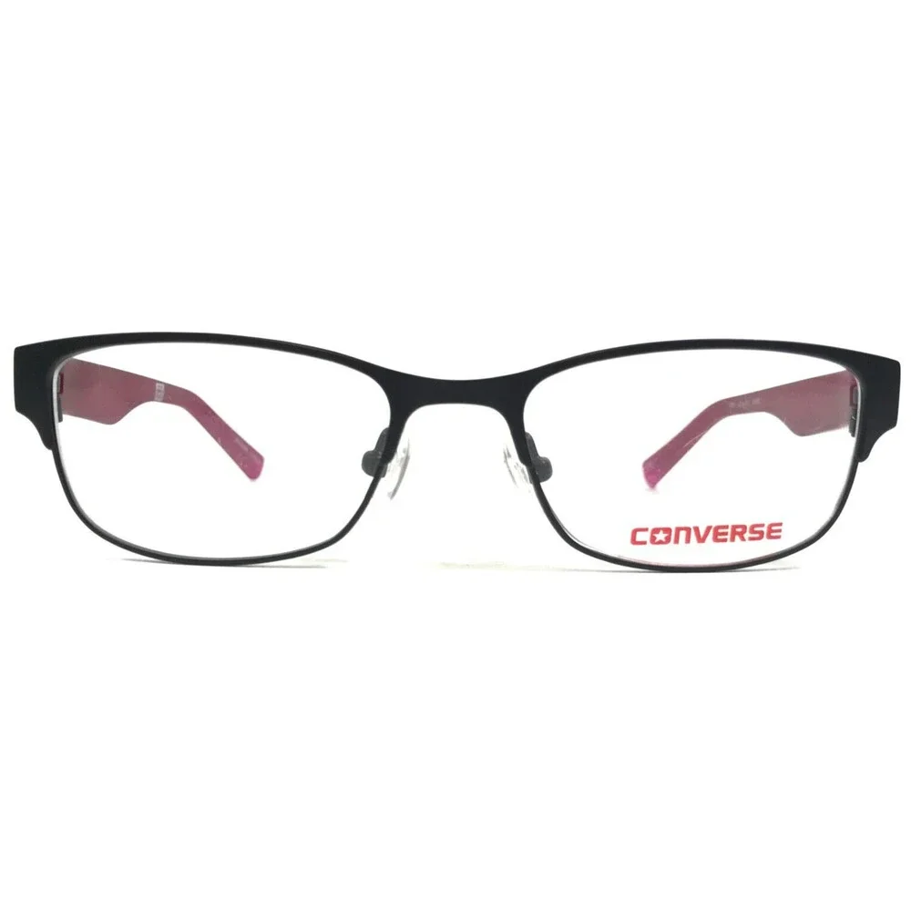 Converse Kids Eyeglasses Frames K016 BLACK Purple Rectangular Full Rim 47-16-135